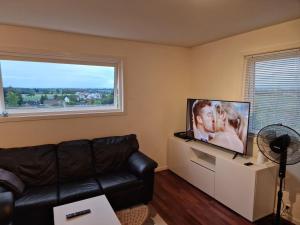 Μια τηλεόραση ή/και κέντρο ψυχαγωγίας στο Lovely 2 bedroom apartment with free parking