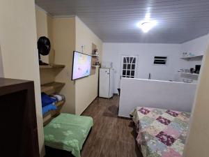 Μια τηλεόραση ή/και κέντρο ψυχαγωγίας στο Apartamento 1 dormitório Rio vermelho