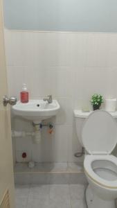 a bathroom with a toilet and a sink at Josephine Macatula in Santa Rosa +9 photos