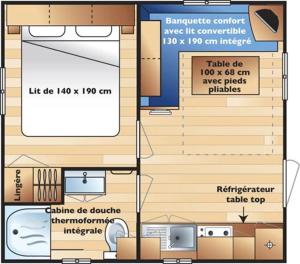 Půdorys ubytování Camping des Templiers - Le Caylar