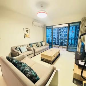 Posezení v ubytování Seaview 3B2R Cozy 10pax Forest City Near Tuas
