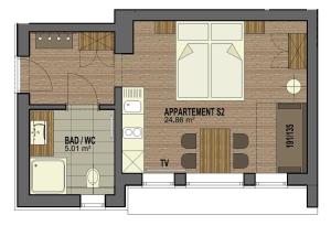 Planimetria di Appartements Stuhleckblick