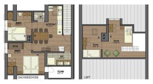 Planimetria di Appartements Stuhleckblick