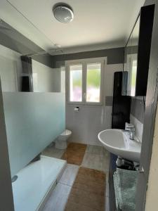 a bathroom with a sink and a toilet at Theviennehouse in Cenon-sur-Vienne +5 photos