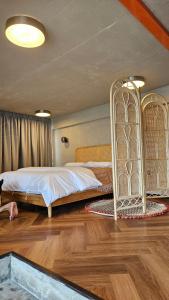Postel nebo postele na pokoji v ubytování A'moss Farmstay