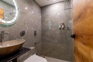 Koupelna v ubytování Hotel Zara International