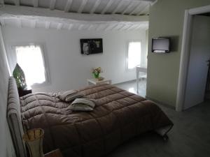 a bedroom with a large bed in a room at B&B Ai Prati in Monestirolo