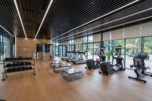 Fitness centrum a/nebo fitness zařízení v ubytování Thong Dong Homestay