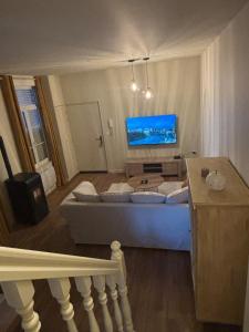 TV a/nebo společenská místnost v ubytování Appartement des Capucins