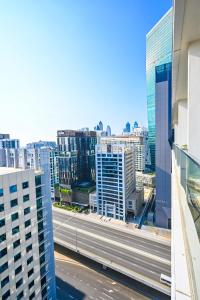 Vista general de Dubai o vistes de la ciutat des de l'apartament