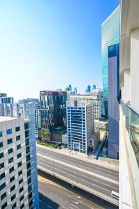 Vista general de Dubai o vistes de la ciutat des de l'apartament