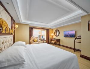 Voodi või voodid majutusasutuse Yueda Financial City International Hotel toas