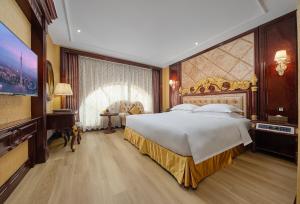 Voodi või voodid majutusasutuse Yueda Financial City International Hotel toas