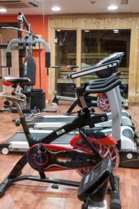 a gym with a bunch of exercise bikes at Zenit Valencia in Valencia