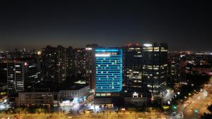 上海景观或在酒店看到的城市景观