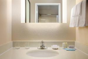 a bathroom with a sink with a mirror and a sink at SpringHill Suites Phoenix North in Phoenix +8 photos