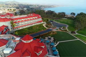 an aerial view of a hotel with red roof at Laguna Cliffs Marriott Resort & Spa in Dana Point