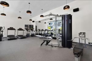 Fitness centrum a/nebo fitness zařízení v ubytování Luxury suite at Solemare suite with pool and wifi