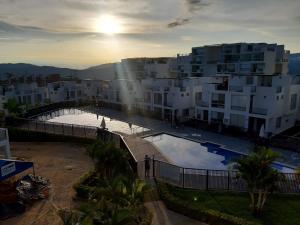 a view of a city with a bridge and buildings at Apartamento en LA MESA completamente amoblado para vacaciones in La Mesa