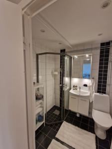 Koupelna v ubytování Central lägenhet i Visby -4 person inkl parkering