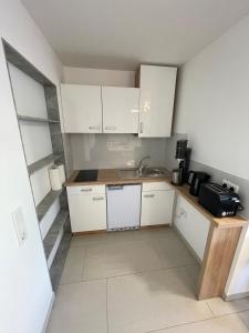 Kuchyň nebo kuchyňský kout v ubytování Tulip apartment with your private entrance