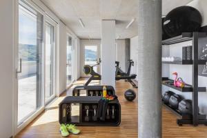 Fitness centrum a/nebo fitness zařízení v ubytování Moxy Rapperswil