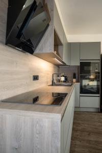Kuchyň nebo kuchyňský kout v ubytování Apartmán AG
