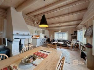 Χώρος καθιστικού στο Cozy cabin near Geilo & Dagali terrace, grill, fireplace, view & WiFi