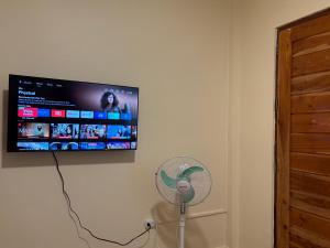 TV a/nebo společenská místnost v ubytování Villa Skanderbeg Guest House Talaudyong Beach