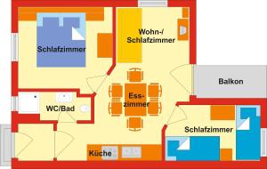 Plan piętra w obiekcie Apartment Katzer
