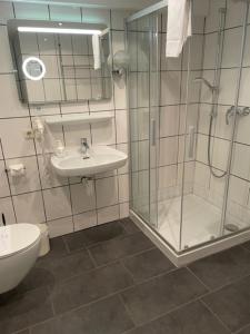 Koupelna v ubytování Hotel Friesengeist