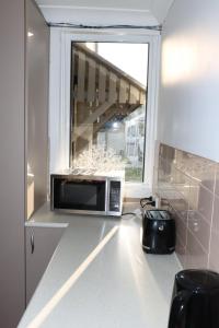 Kuchyň nebo kuchyňský kout v ubytování Eleven on Henry Holiday Guest Suite