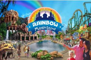a rendering of the rainbows magicfield at the theme park at La casa sul fontanile in Valmontone