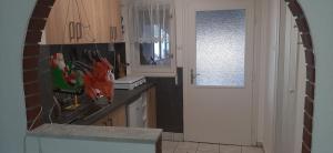 Kuchyň nebo kuchyňský kout v ubytování Erdei fenyö vendeghaz