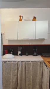 Kuchyň nebo kuchyňský kout v ubytování Appartement Rusp