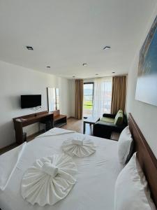 TV a/nebo společenská místnost v ubytování Family Hotel Serenity Palace