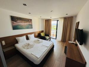 TV a/nebo společenská místnost v ubytování Family Hotel Serenity Palace