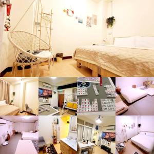 富貴民宿Full Great B&B包棟名宿客房内的一张或多张床位