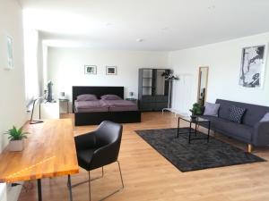 Χώρος καθιστικού στο Apartment - Modern, gemütlich, eigener Parkplatz +19 φωτογραφίες