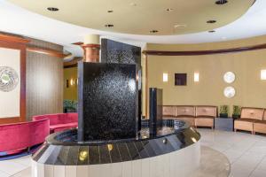 a fountain in the lobby of a hotel at SpringHill Suites by Marriott Norfolk Virginia Beach in Virginia Beach
