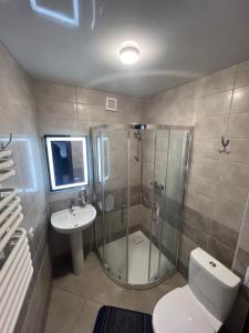 Koupelna v ubytování U Stozi Hotel + 37 fotografií