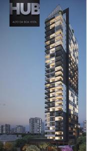 a rendering of a tall building in a city at Petit Green Paradise in São Paulo