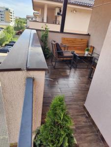 Balkón nebo terasa v ubytování Continental residence Giroc