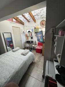 Postel nebo postele na pokoji v ubytování El Balcón de SúperAnfitrión Coyoacan