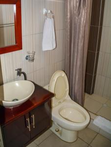 Et badeværelse på Alojamiento Piquero Azul