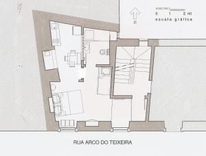 a floor plan of the fiji abode do tereza at Casa d Sintra in Sintra