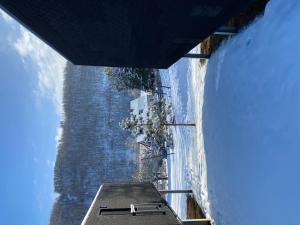 a view of the water from the top of a building at Naturlodges Edersee - Lodge #2 in Edertal