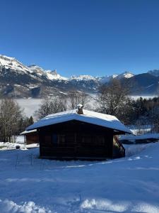 Charmant petit chalet cosy v zimě