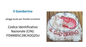 Il Gamberino tanúsítványa, márkajelzése vagy díja