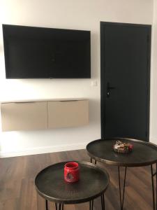 TV a/nebo společenská místnost v ubytování Stylish 2BDR apartment Gramada, free parking